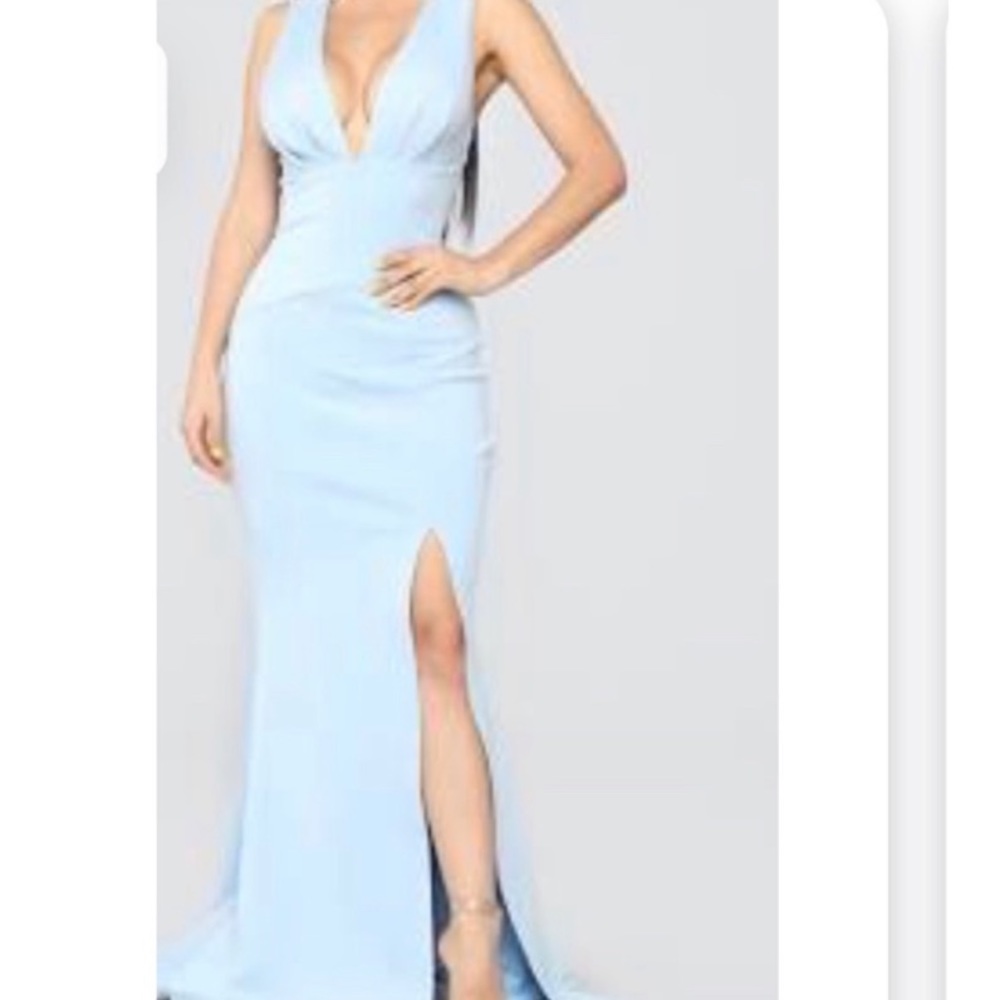 FASHION NOVA BABY BLUE GOWN